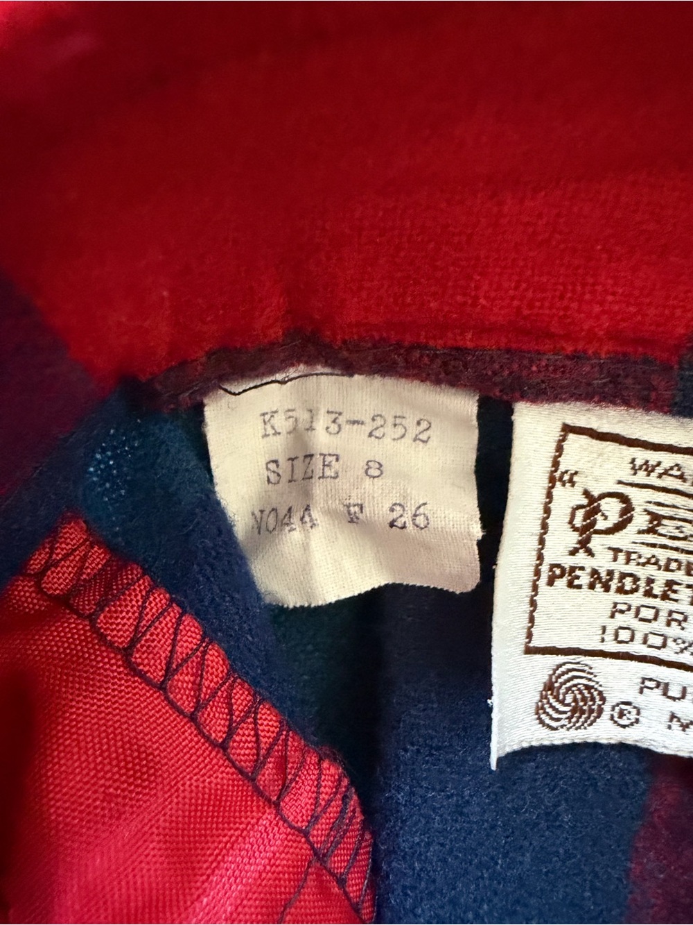 VTG ~ 1980s ~ Pendleton ~ Multicolor Plaid A-Line Skirt ~ Wool ~ Pocket ~ Size 8 - Picture 7 of 7